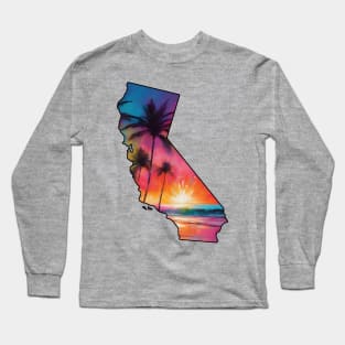 California State Beach Sunset Long Sleeve T-Shirt